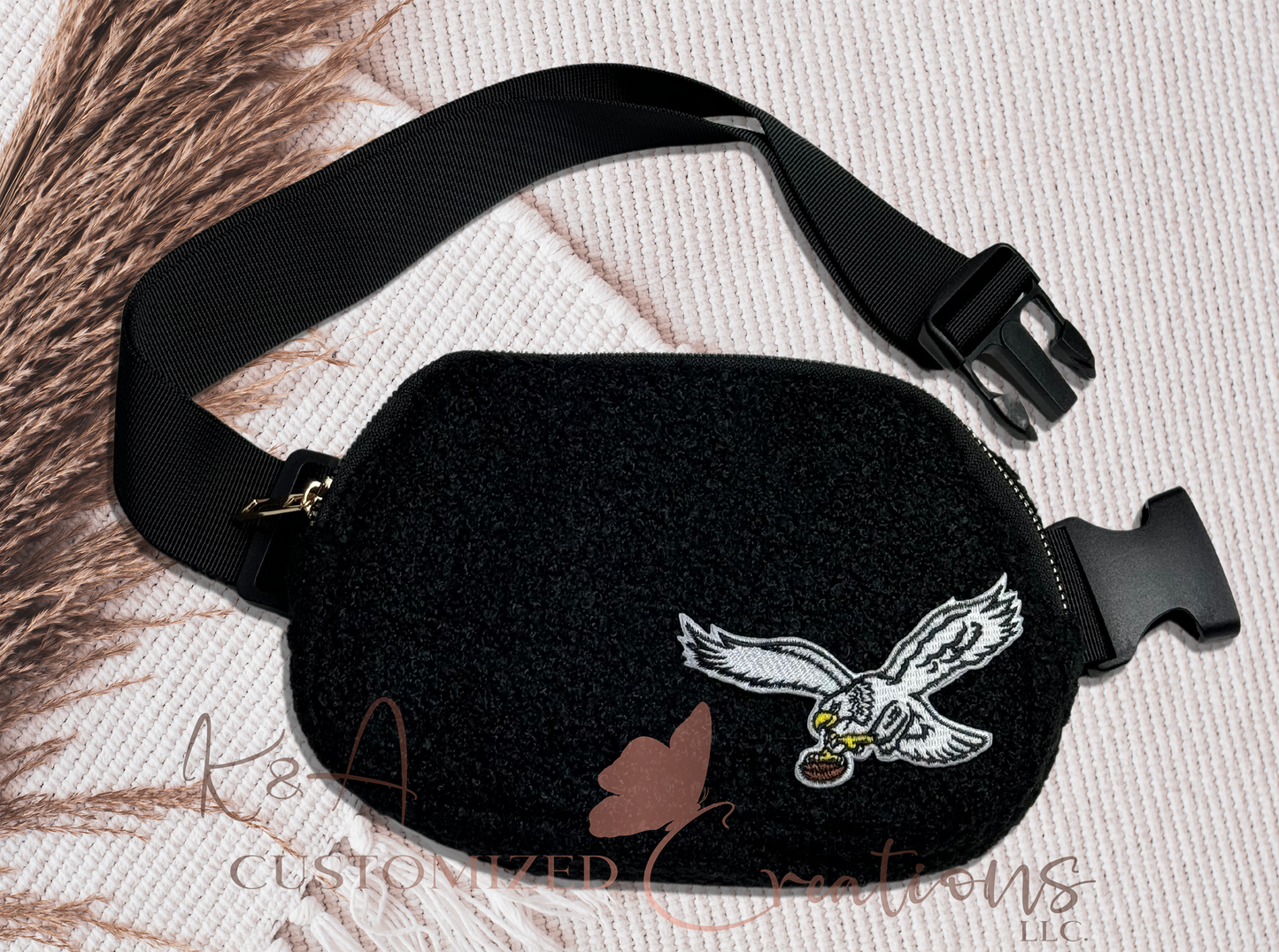 Birds Fleece Belt Bag