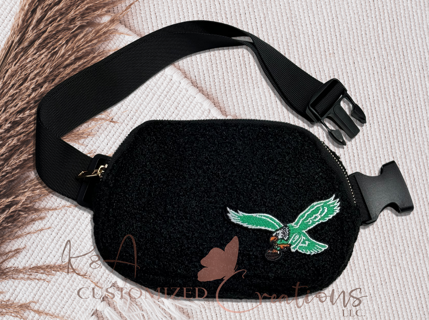 Birds Fleece Belt Bag