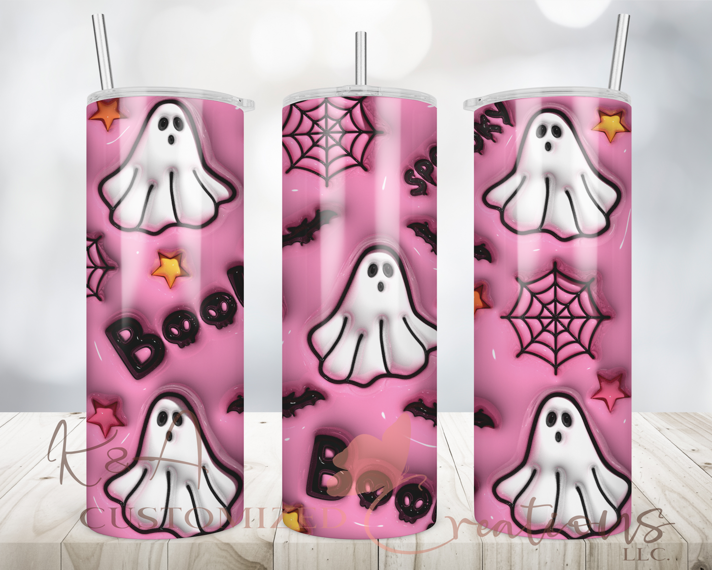 3D Ghost 20oz Tumbler