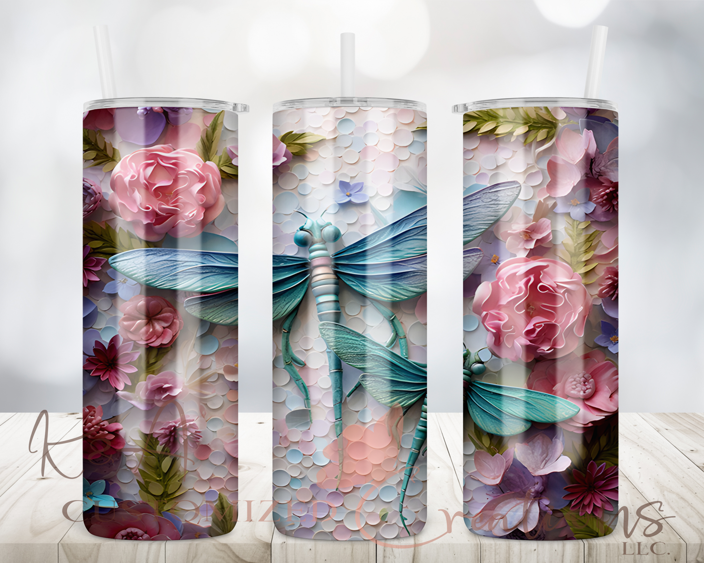 3D Dragon Fly 20oz Tumbler