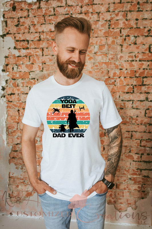 Yoda Best Dad Ever Short Sleeve T-Shirt