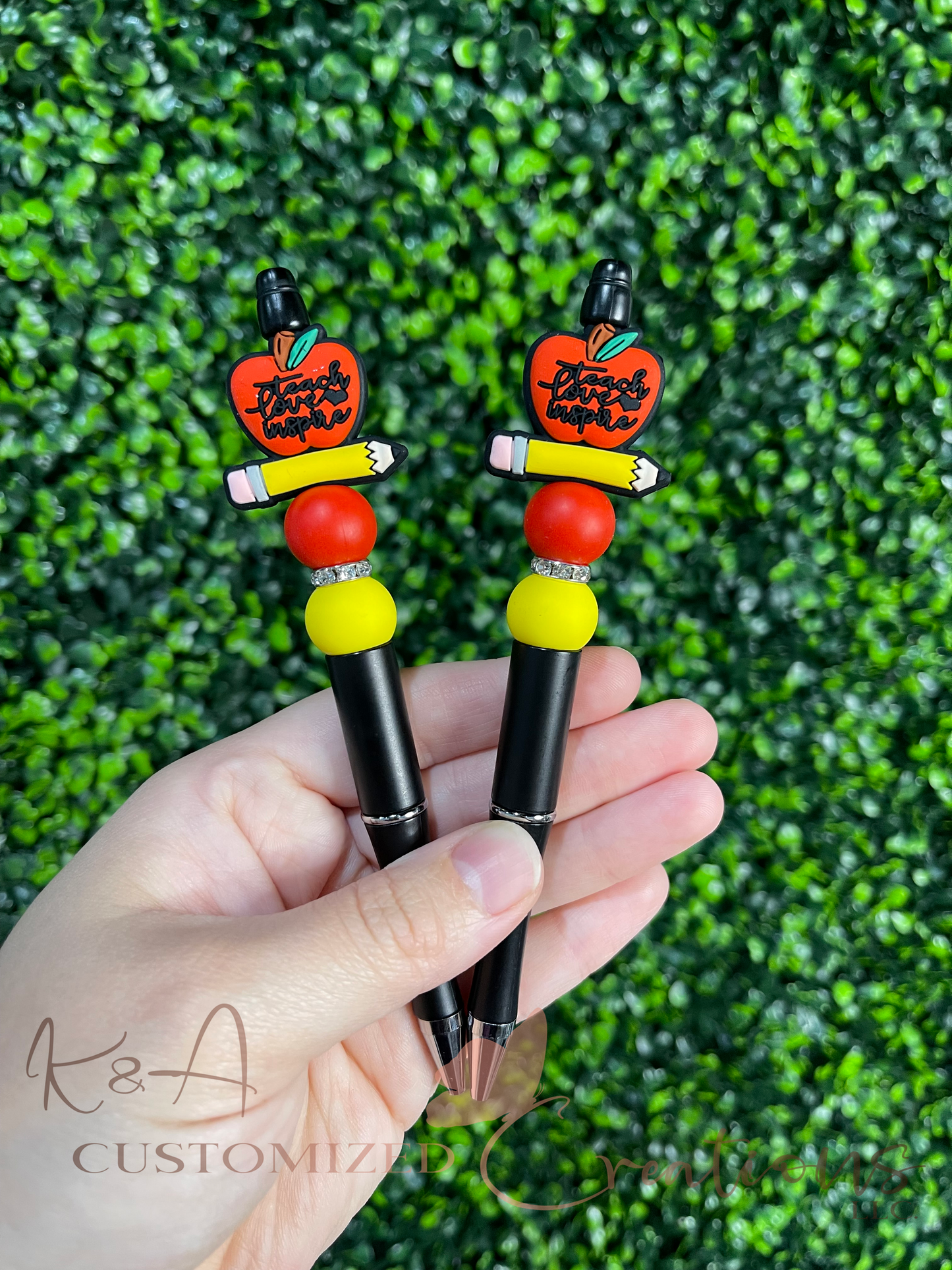 Teach Love Inspire Beaded Pen