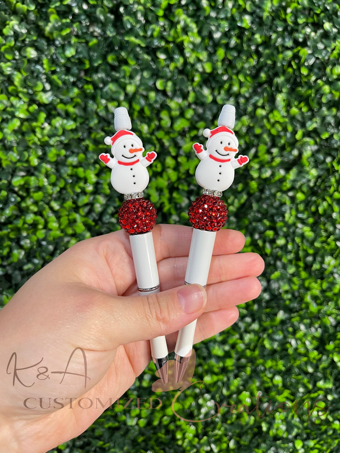 Snowman Beaded Pen