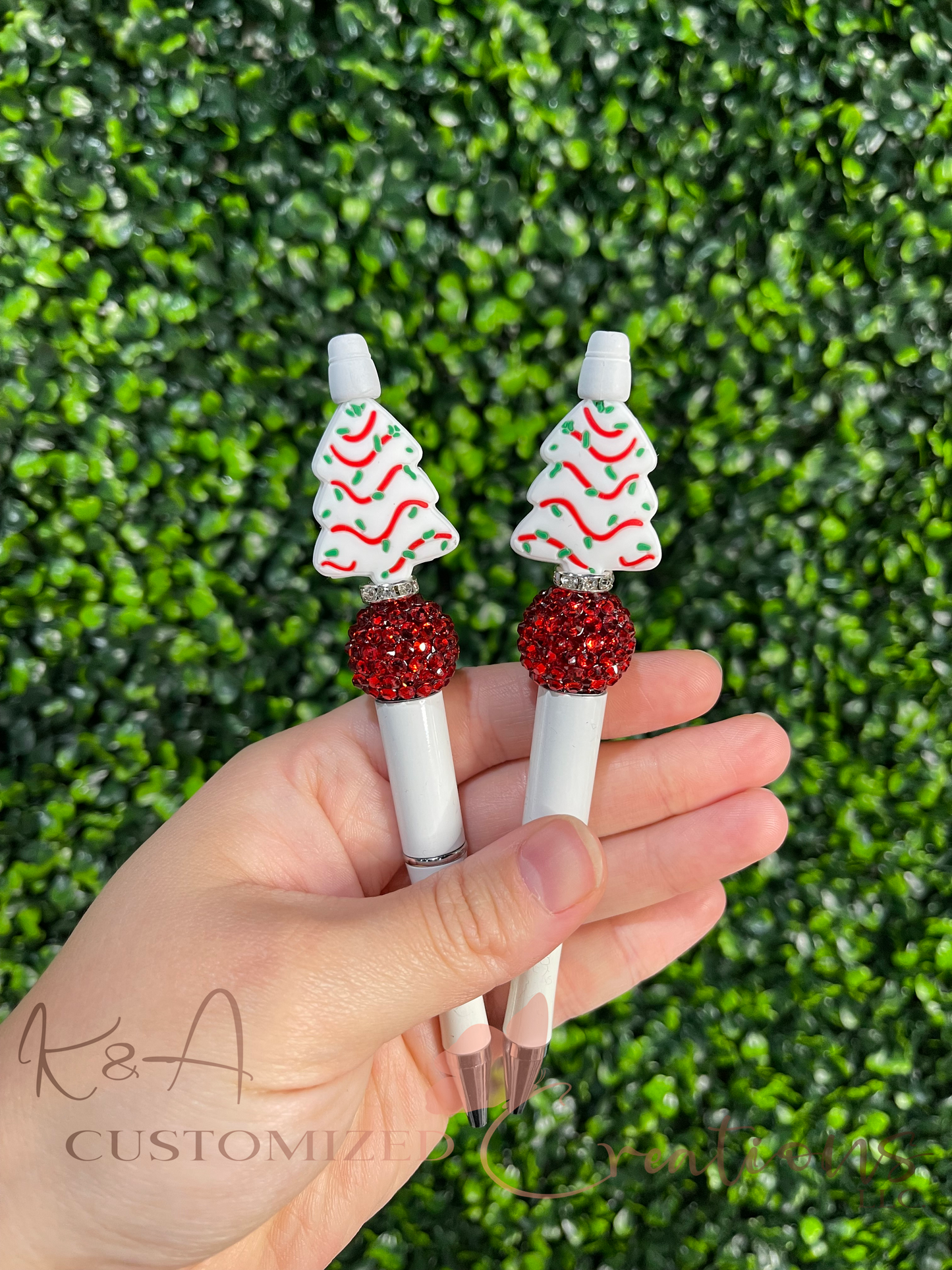 Christmas Tree Beaded Pen