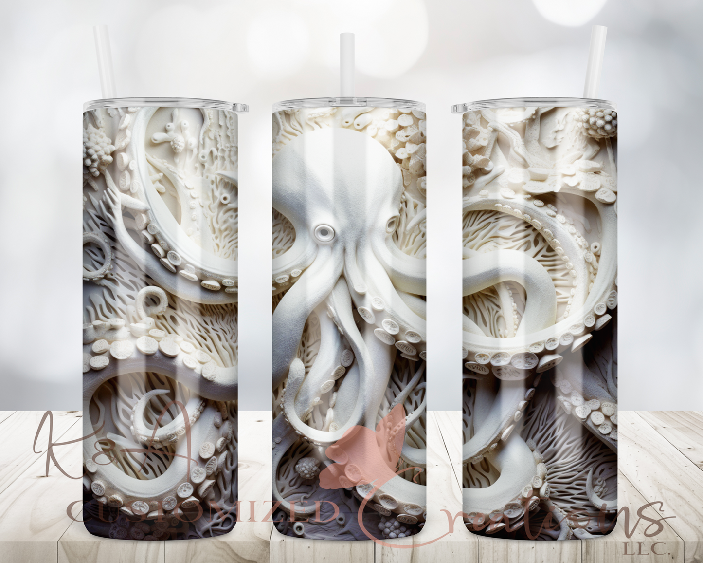 3D Octopus 20oz Tumbler