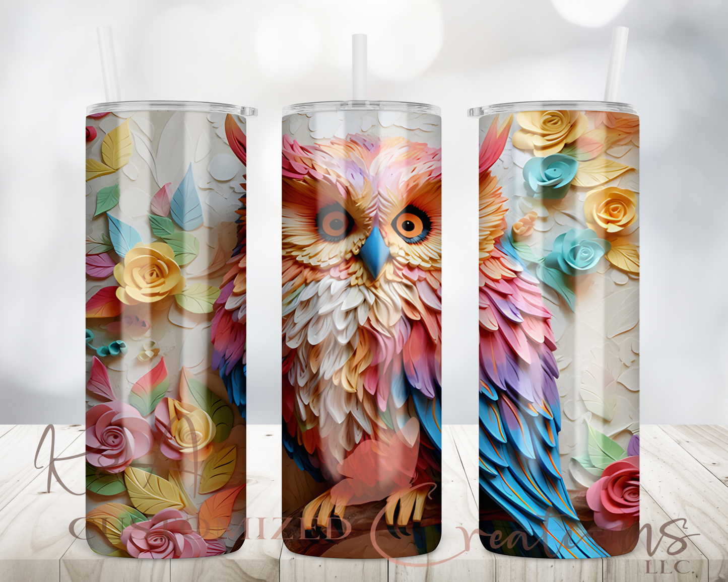 3D Owl 20oz Tumbler