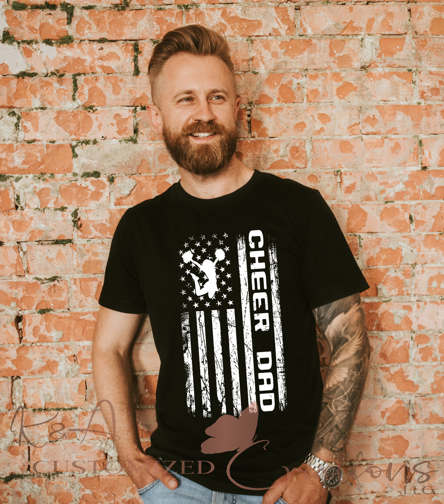 Cheer Dad Flag Tee