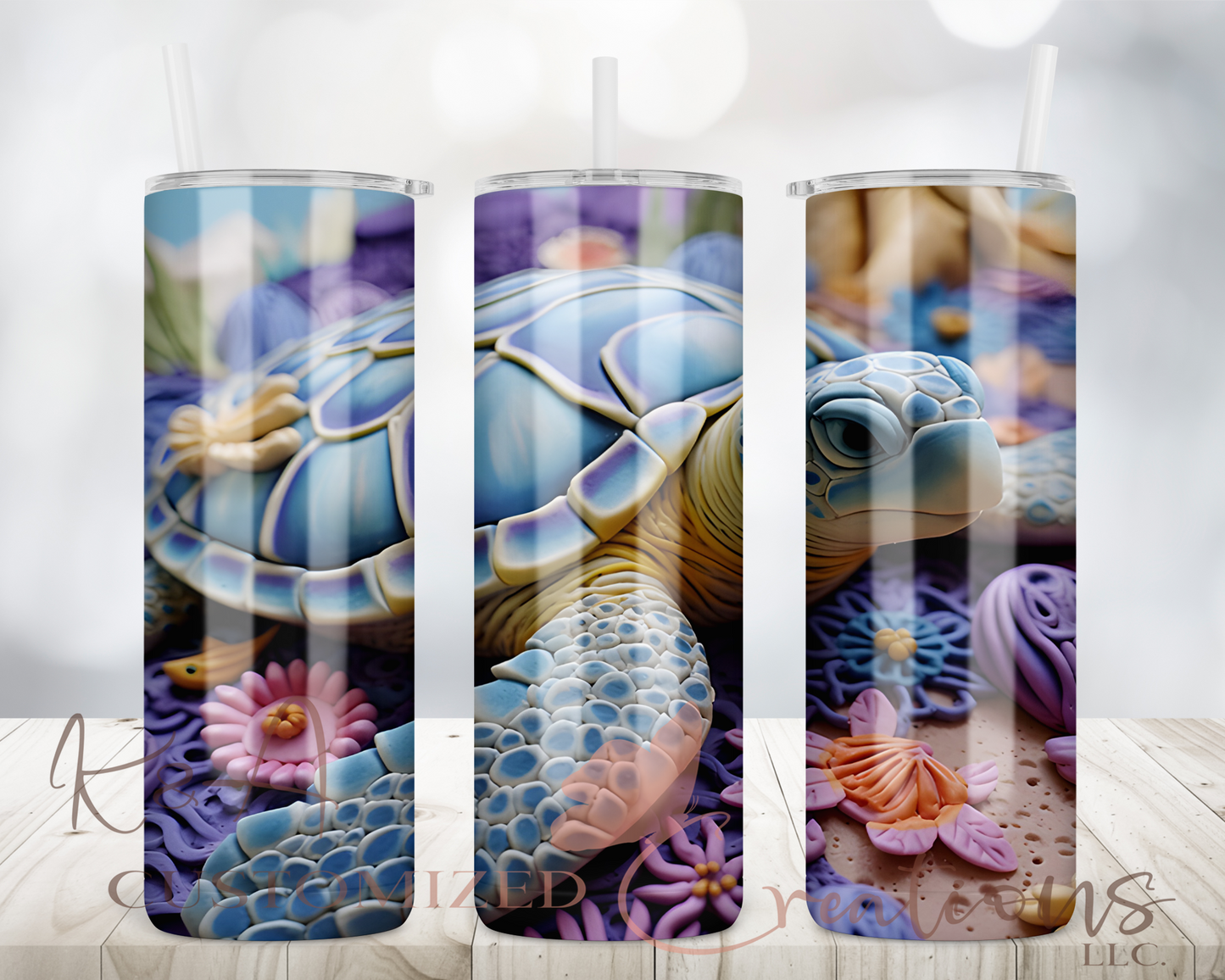 3D Sea Turtle 20oz Tumbler