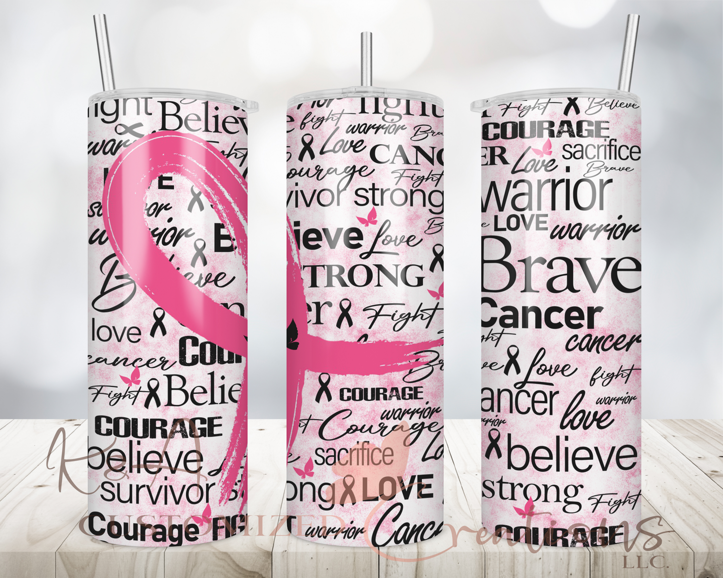 Pink Ribbon 20oz Tumbler