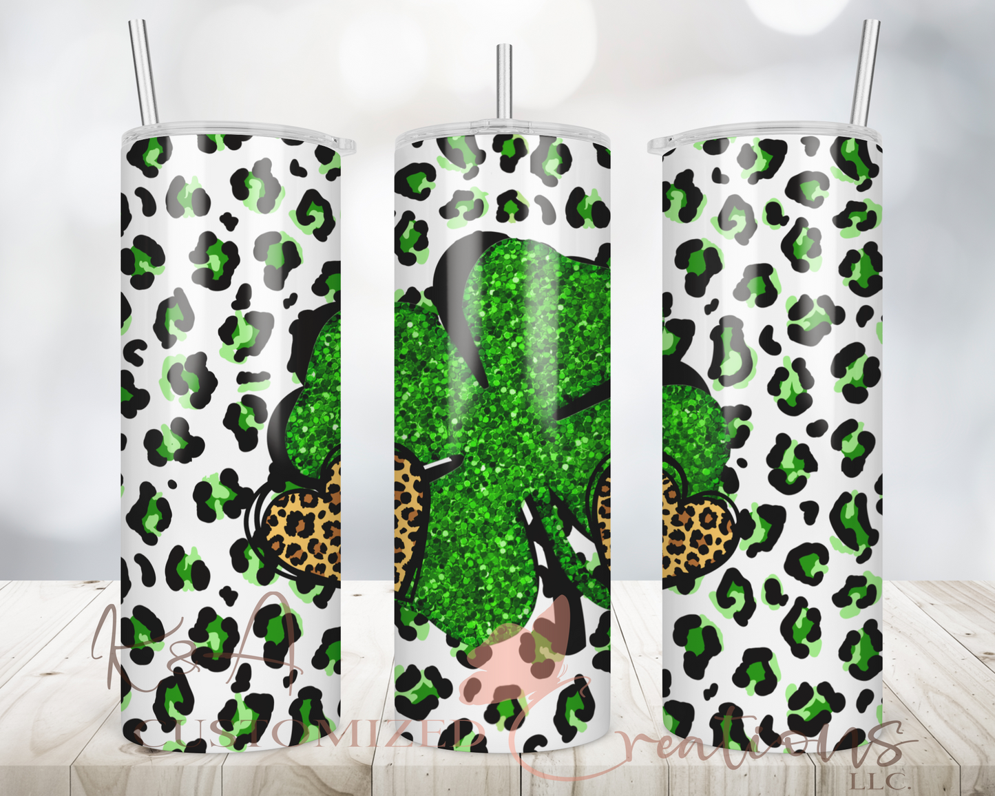 Leopard Clover 20oz Tumbler