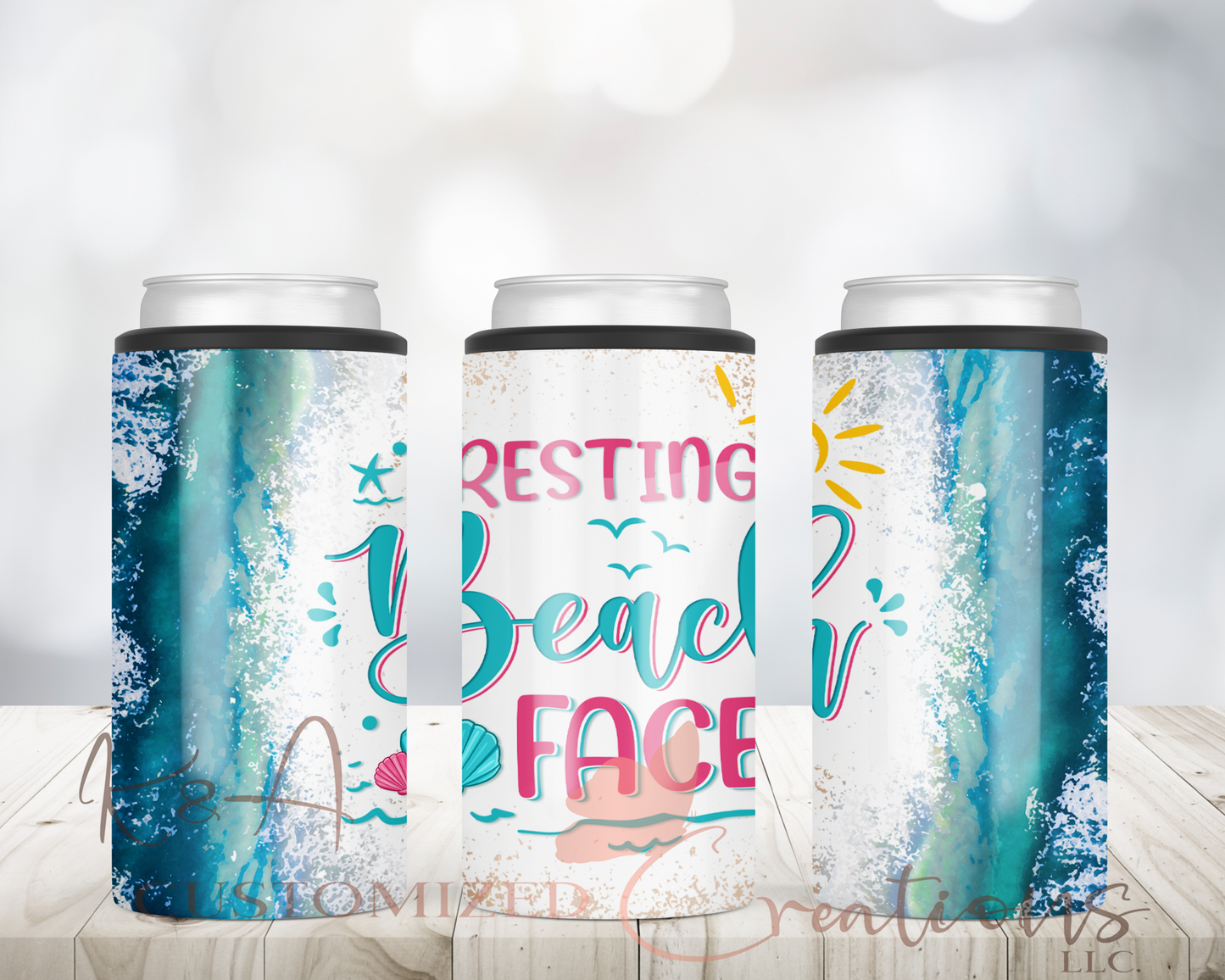 Beach Face 12oz 2 in 1 Can Doozie