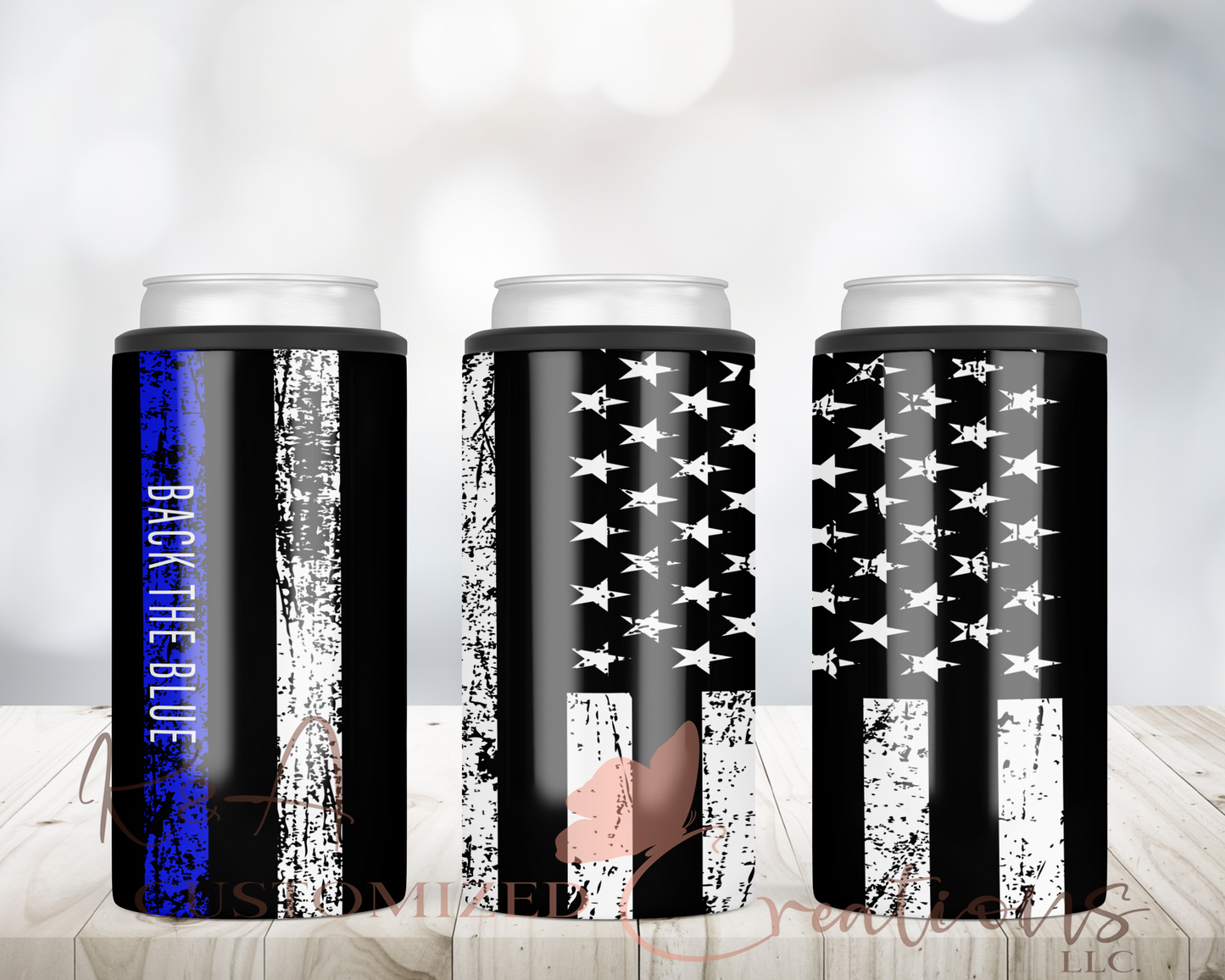 Back The Blue 12oz 2 in 1 Can Doozie