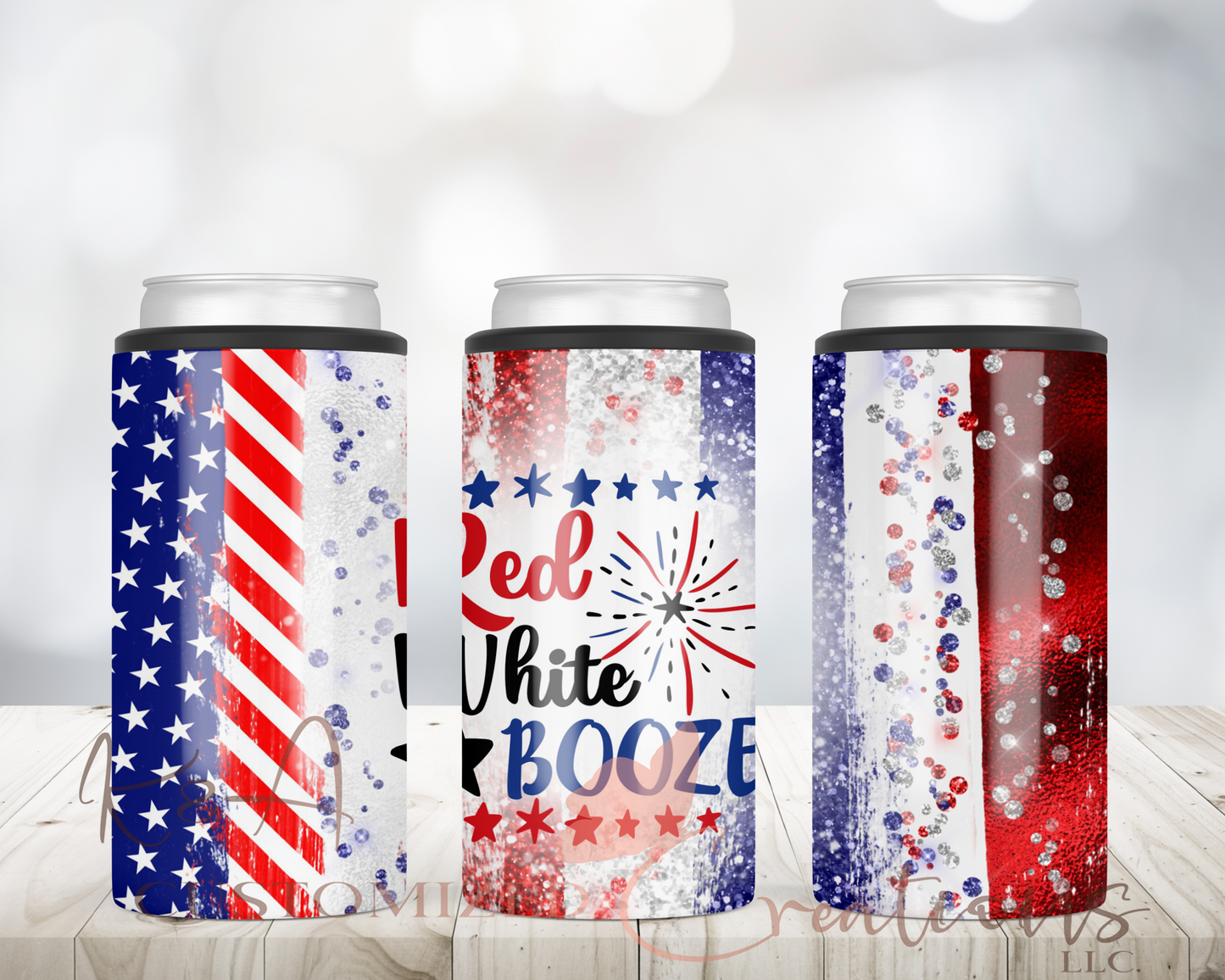 Red, White & Booze 12oz 2 in 1 Can Doozie