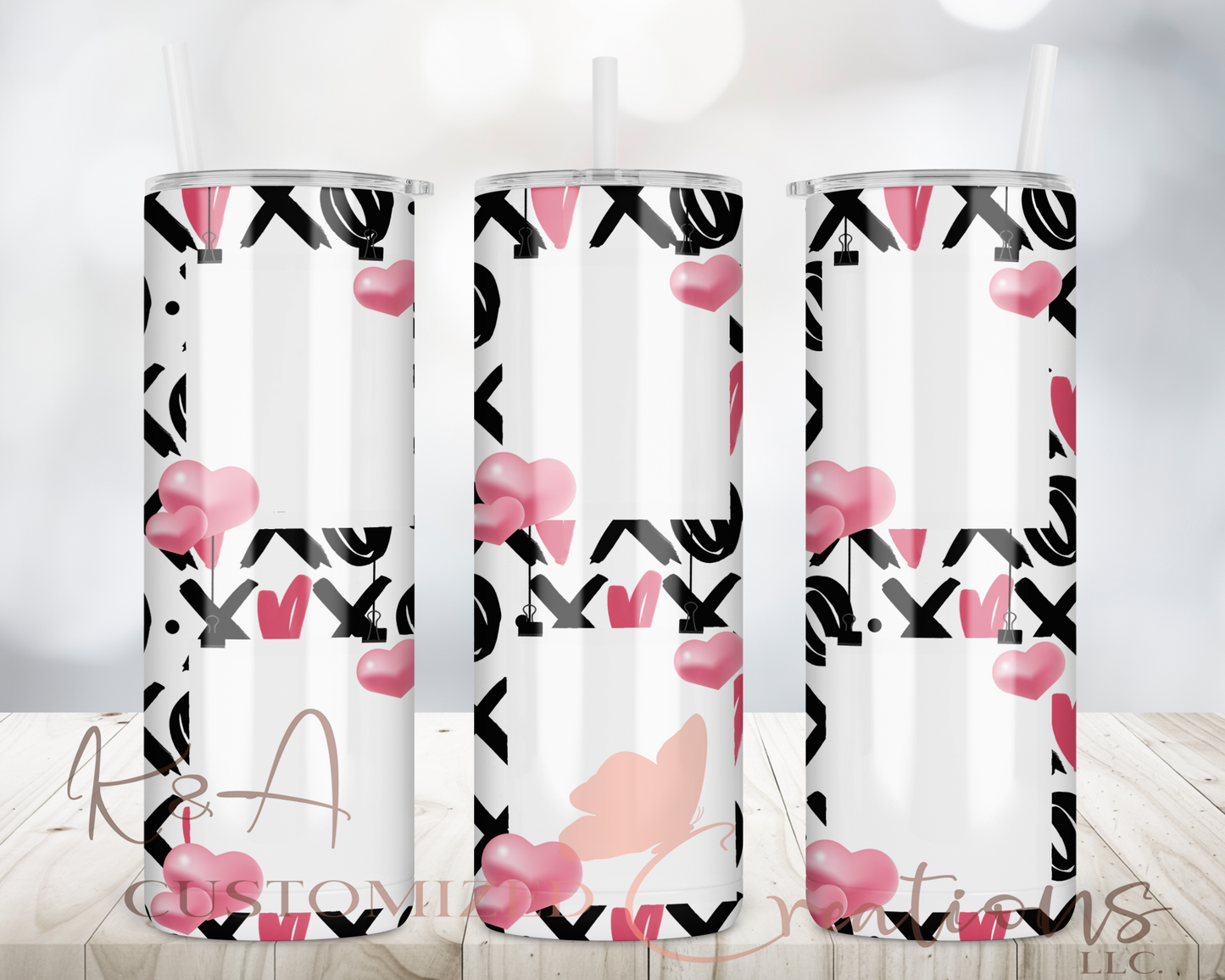 XO Heart Photo 20oz Tumbler