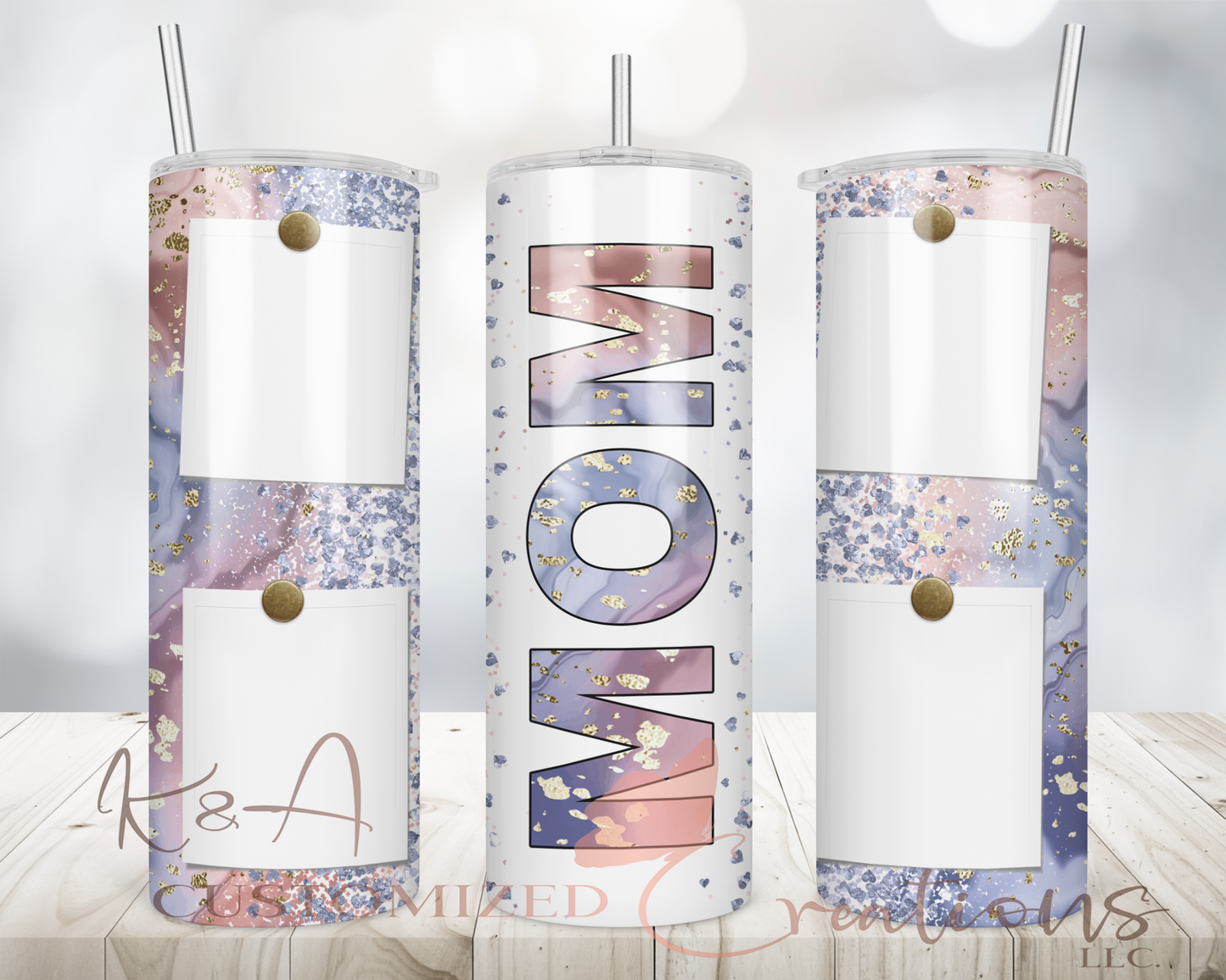 Marble Mom Photo 20oz Tumbler