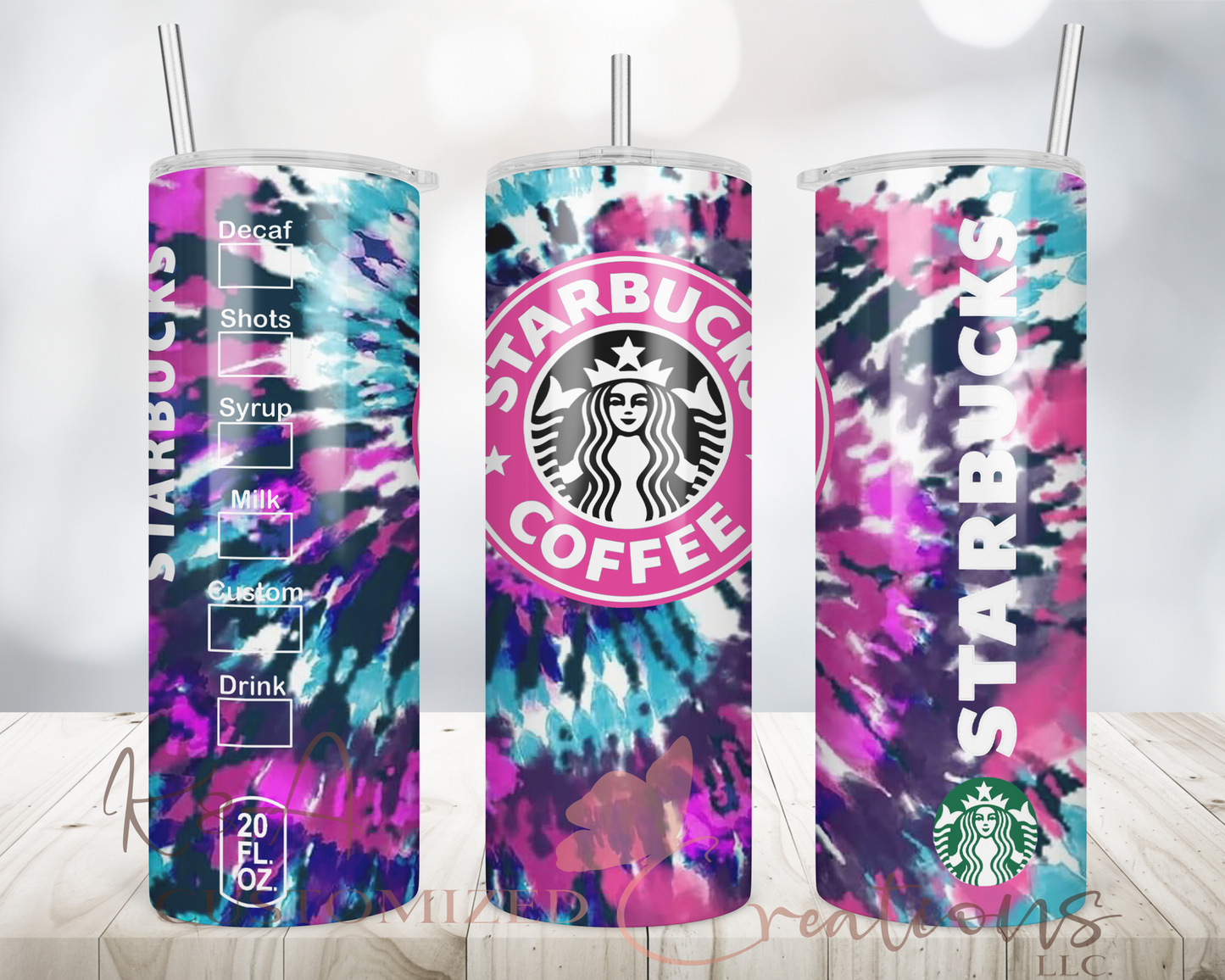 Tie Dye Starbucks 20oz Tumbler