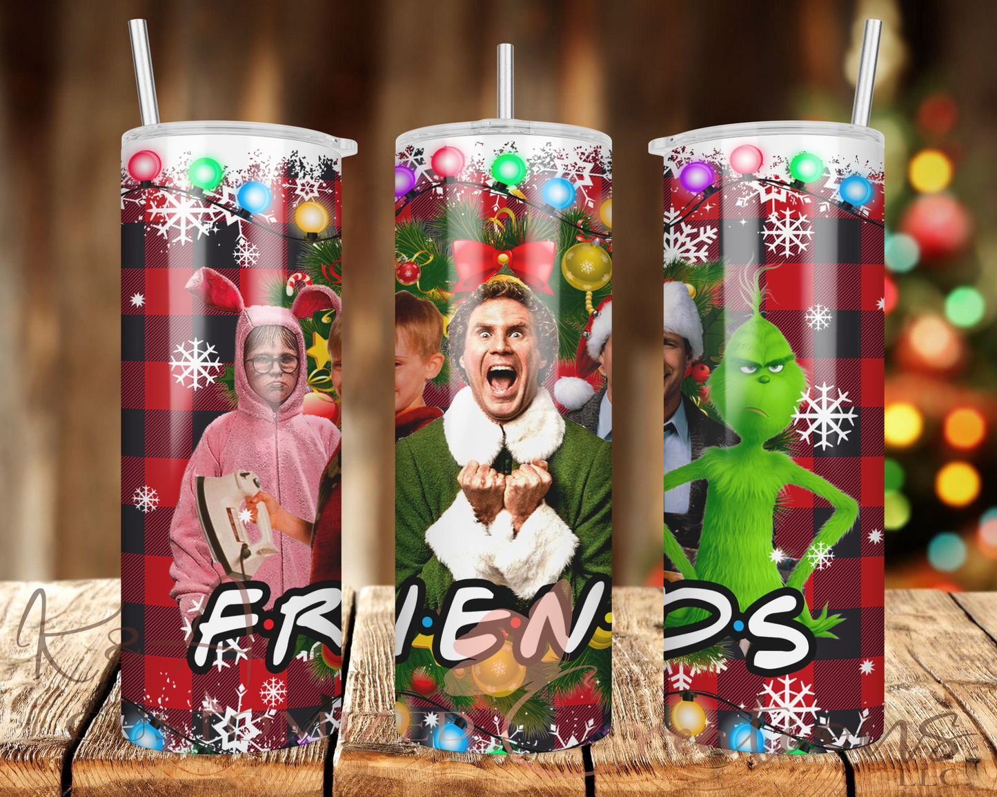 Friends Buffalo Plaid 20oz Tumbler