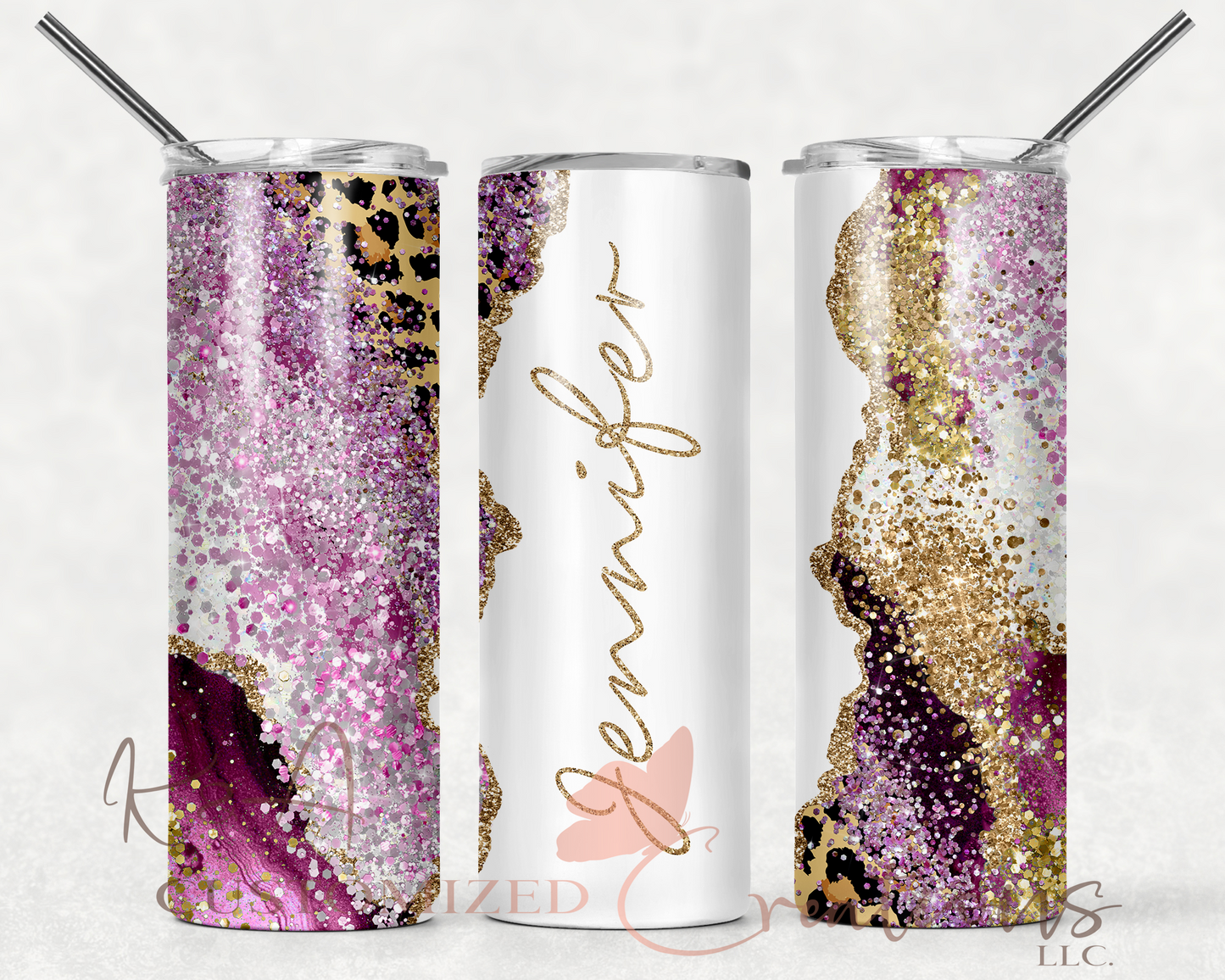 Purple & Gold Marble 20oz Tumbler