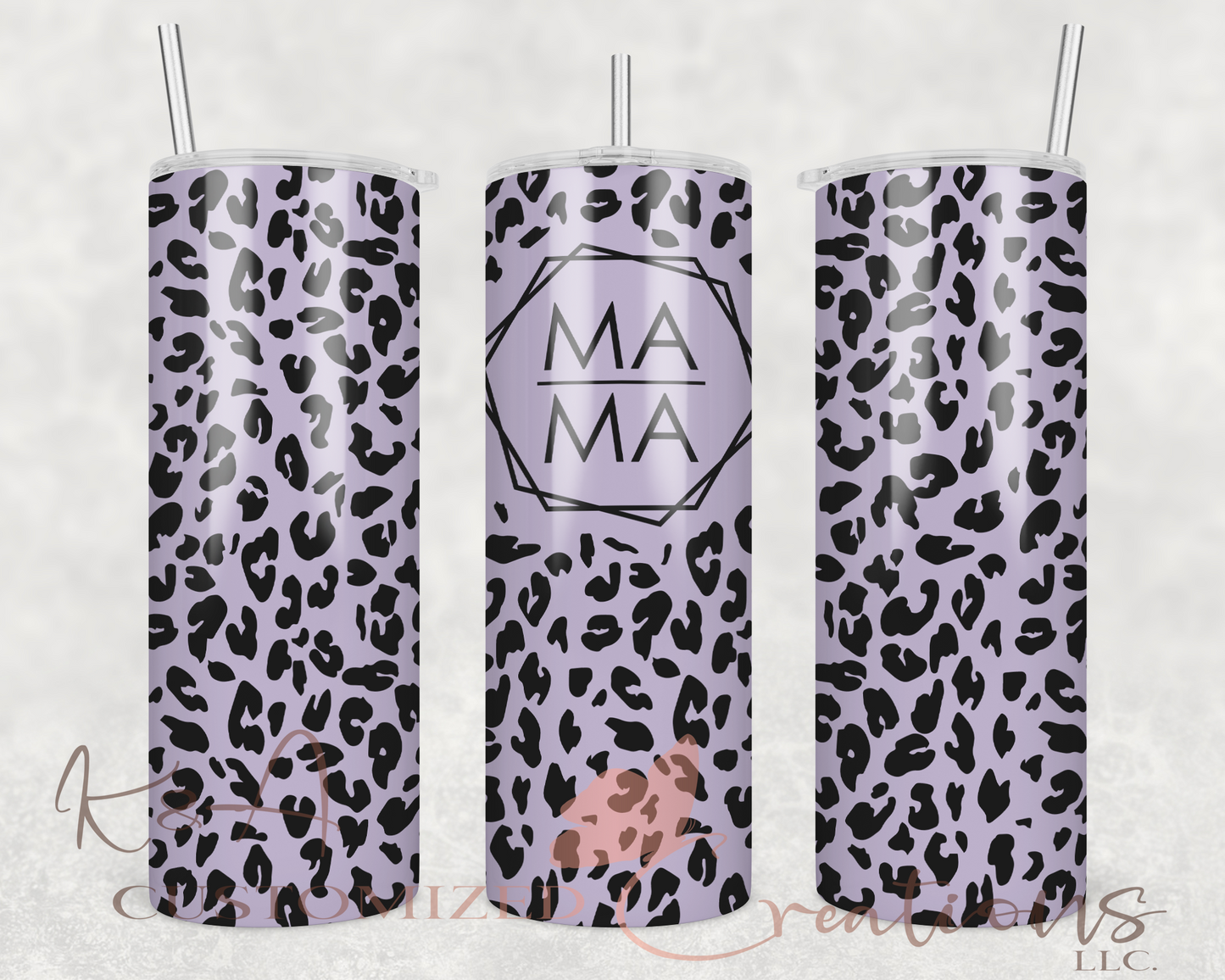 Purple Leopard Mama 20oz Tumbler