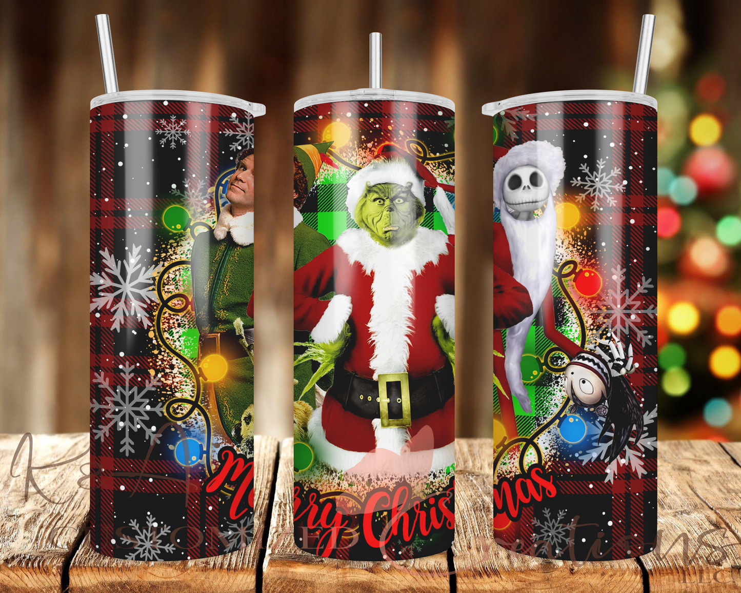 Merry Christmas Buffalo Plaid 20oz Tumbler