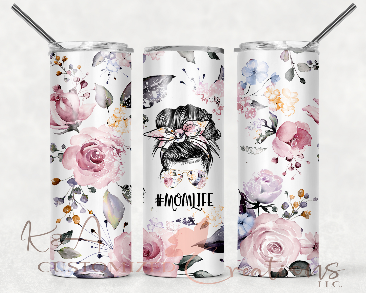 Mom Life Floral 20oz Tumbler