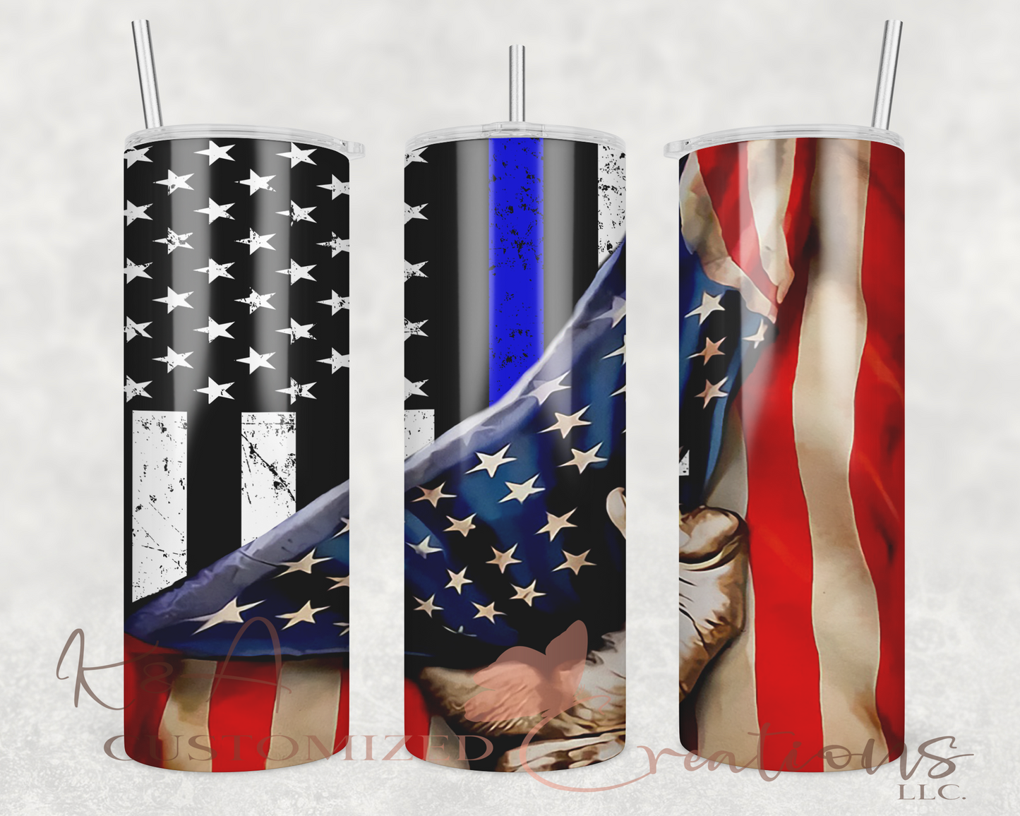 Back The Blue American 20oz Tumbler