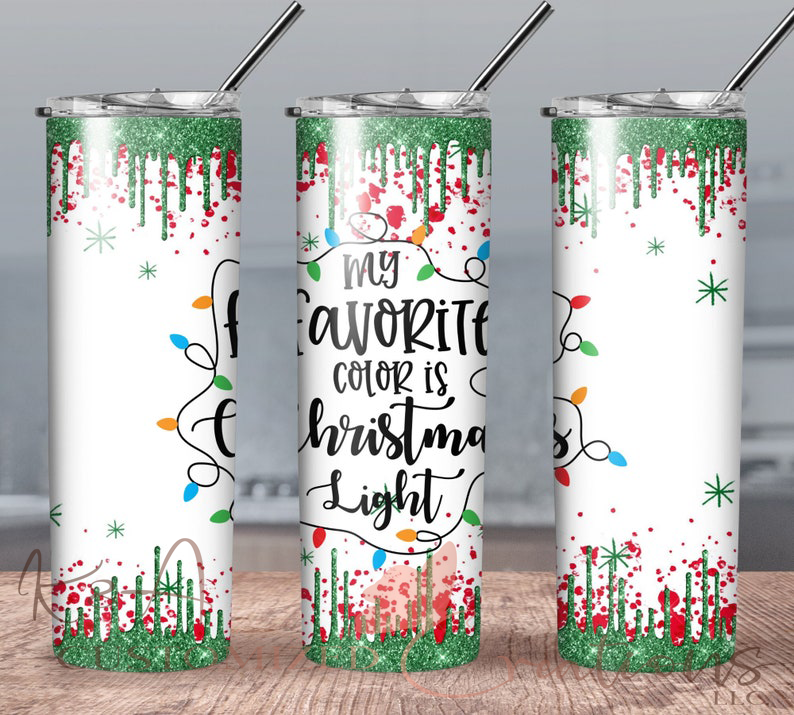 My Favorite Color Is Christmas Lights 20oz Tumbler