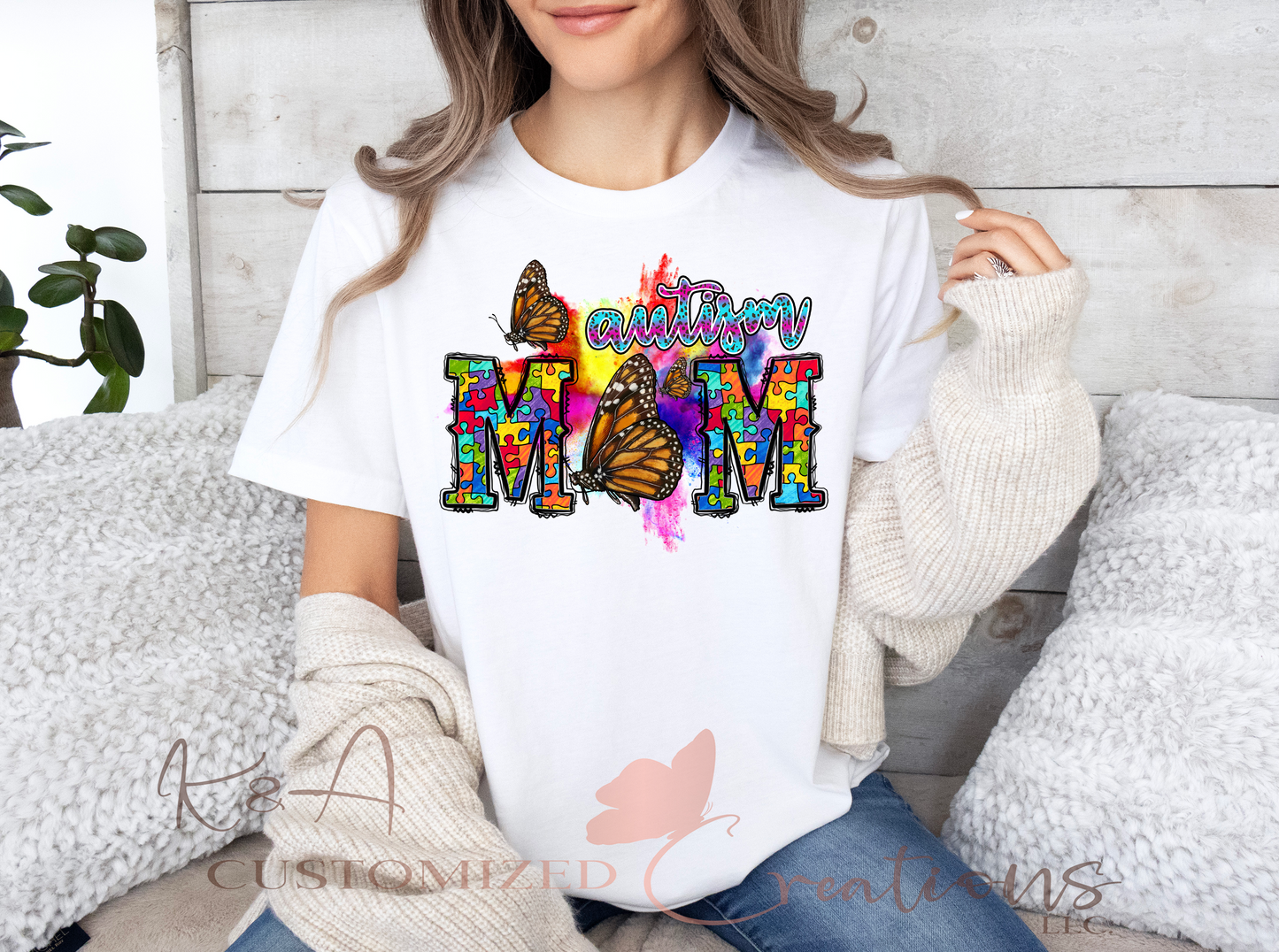 Autism Mom Butterfly Tee