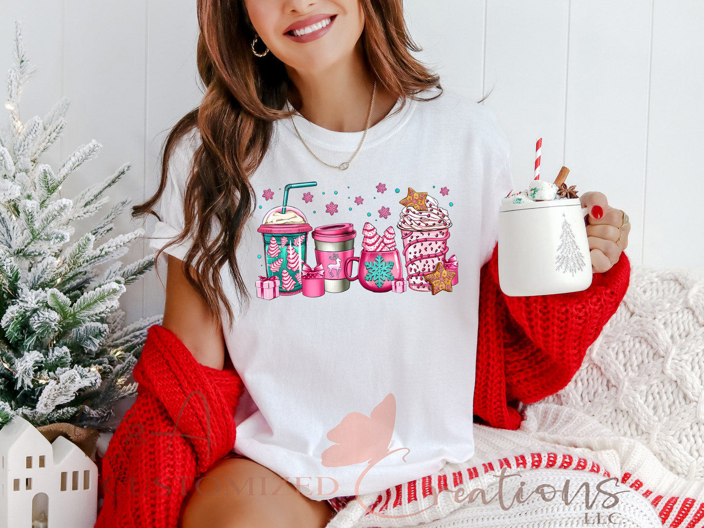 Pink Christmas Treats Tee