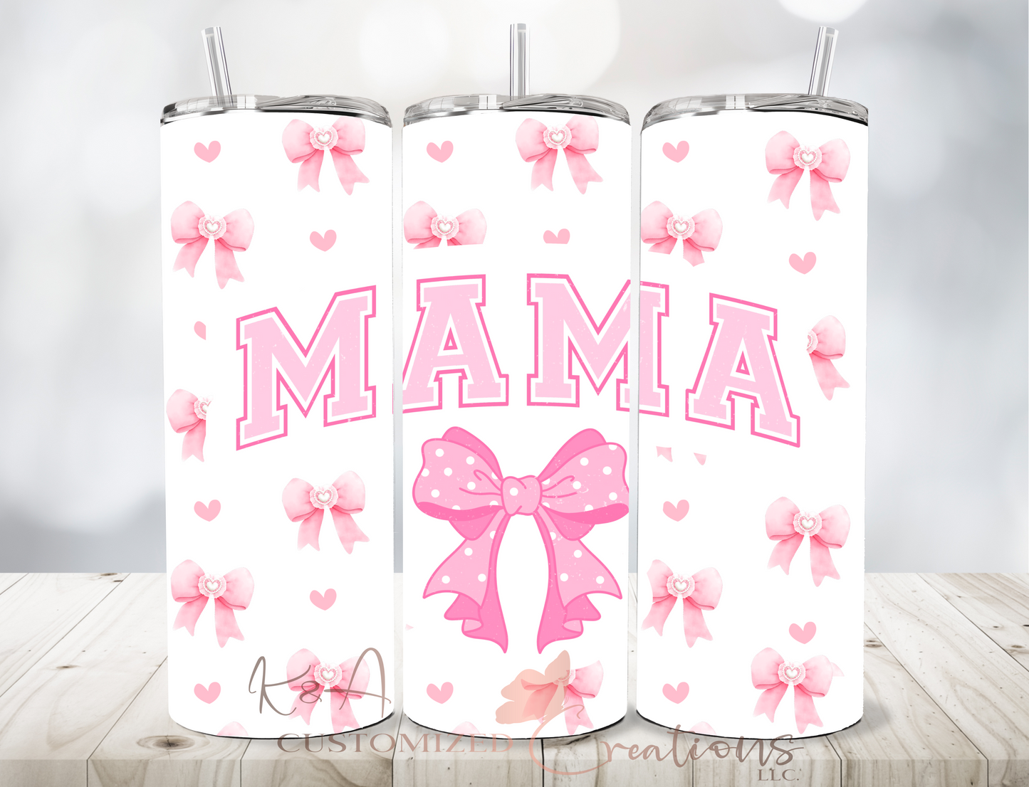 Pink Bow Mama 20oz Tumbler