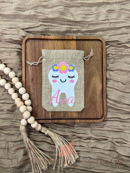 Flower Tooth Fairy Bag