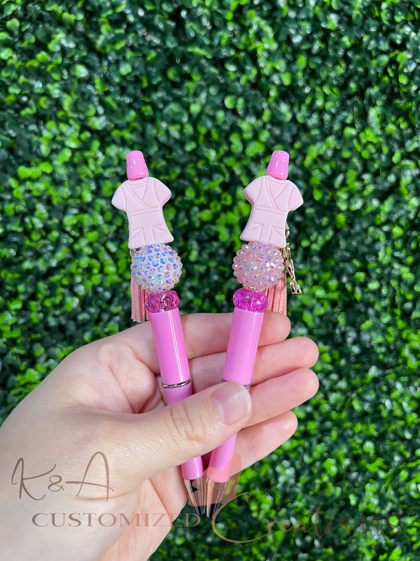 Pink Sparkle Nurse Beaded Pen
