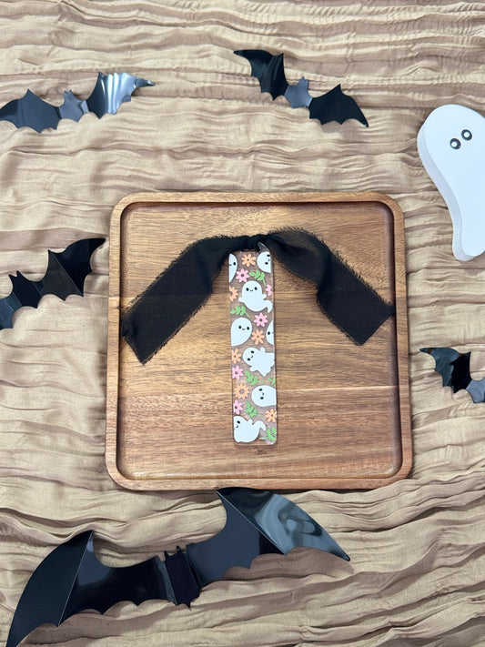 Boo-tiful Blooms Acrylic Bookmark