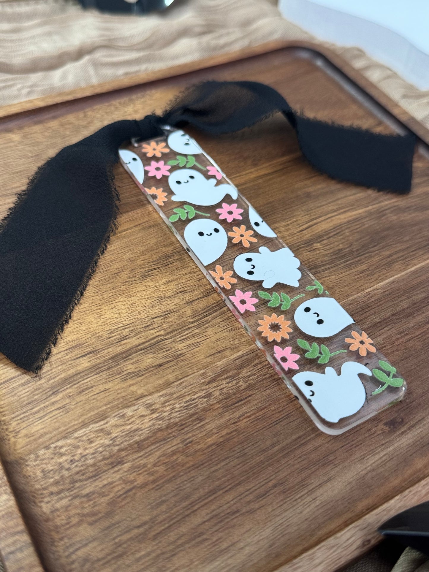 Boo-tiful Blooms Acrylic Bookmark