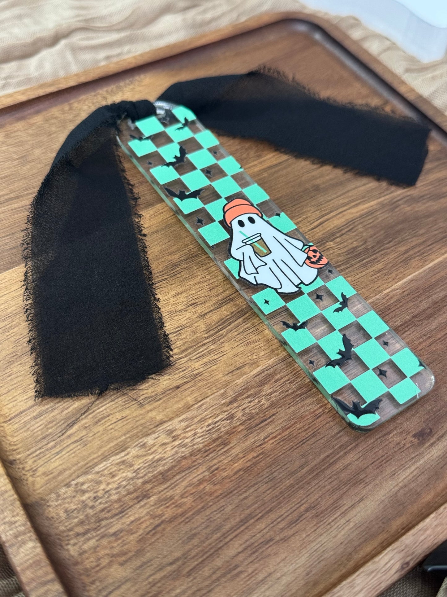 Retro Boo Acrylic Bookmark