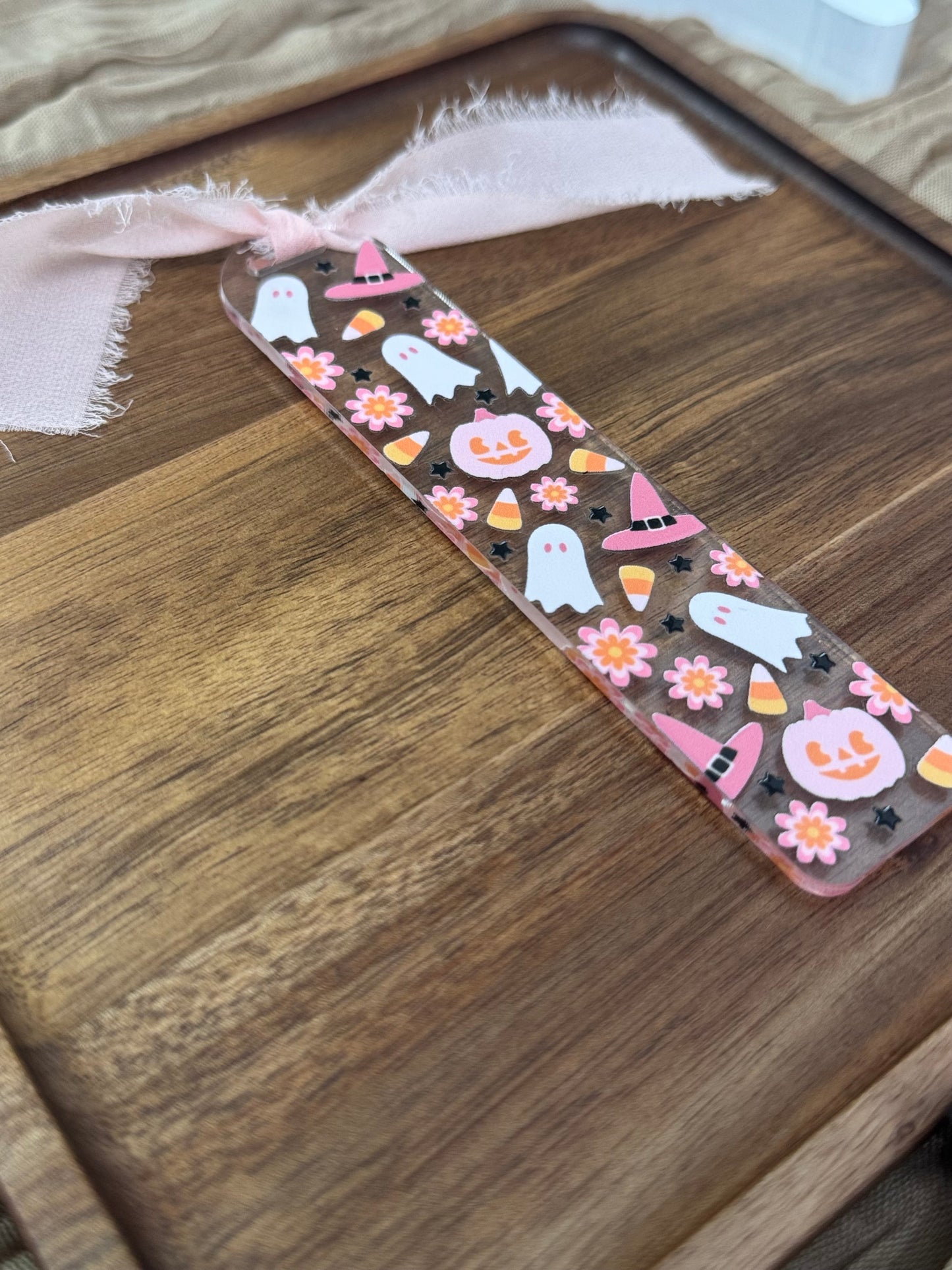 Boo-tiful In Pink Acrylic Bookmark