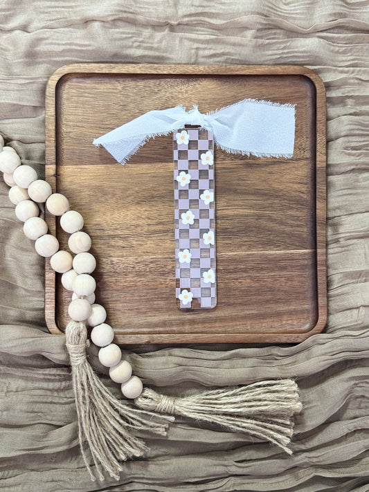 Retro Blossom Acrylic Bookmark