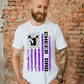 Cheer Dad Purple Flag Tee