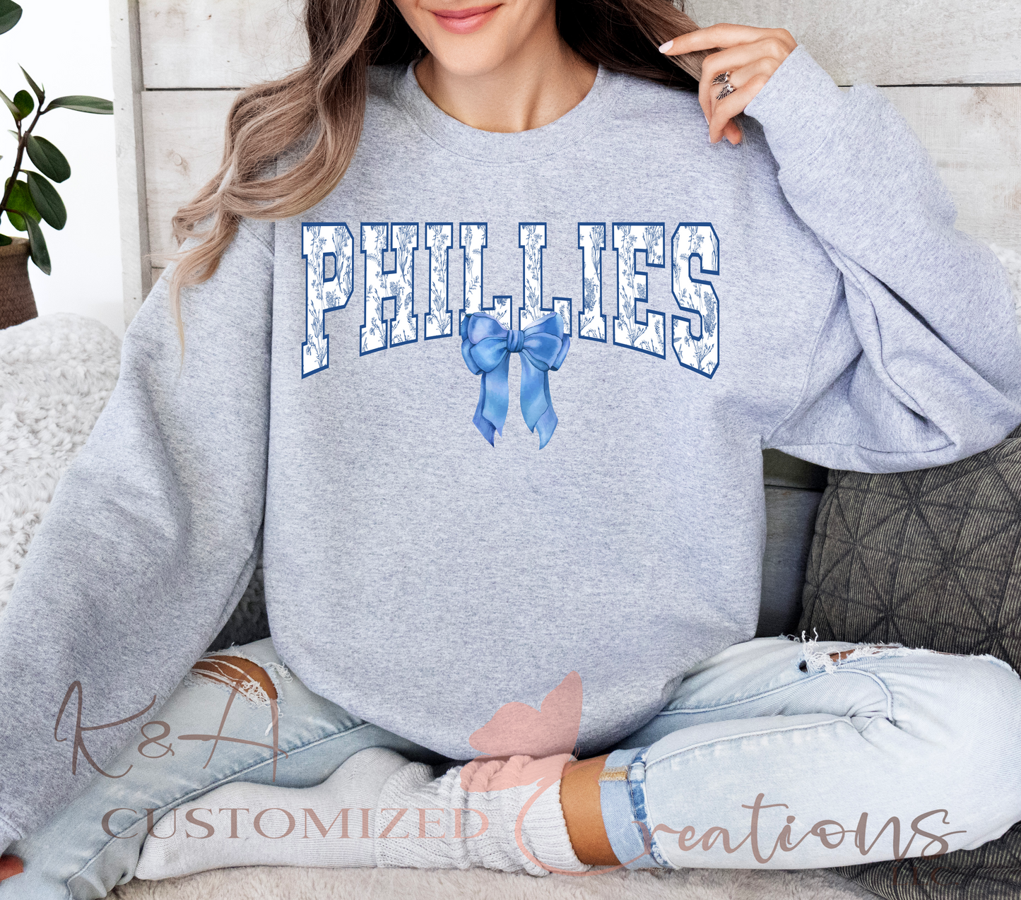 Phillies Coquette Crewneck