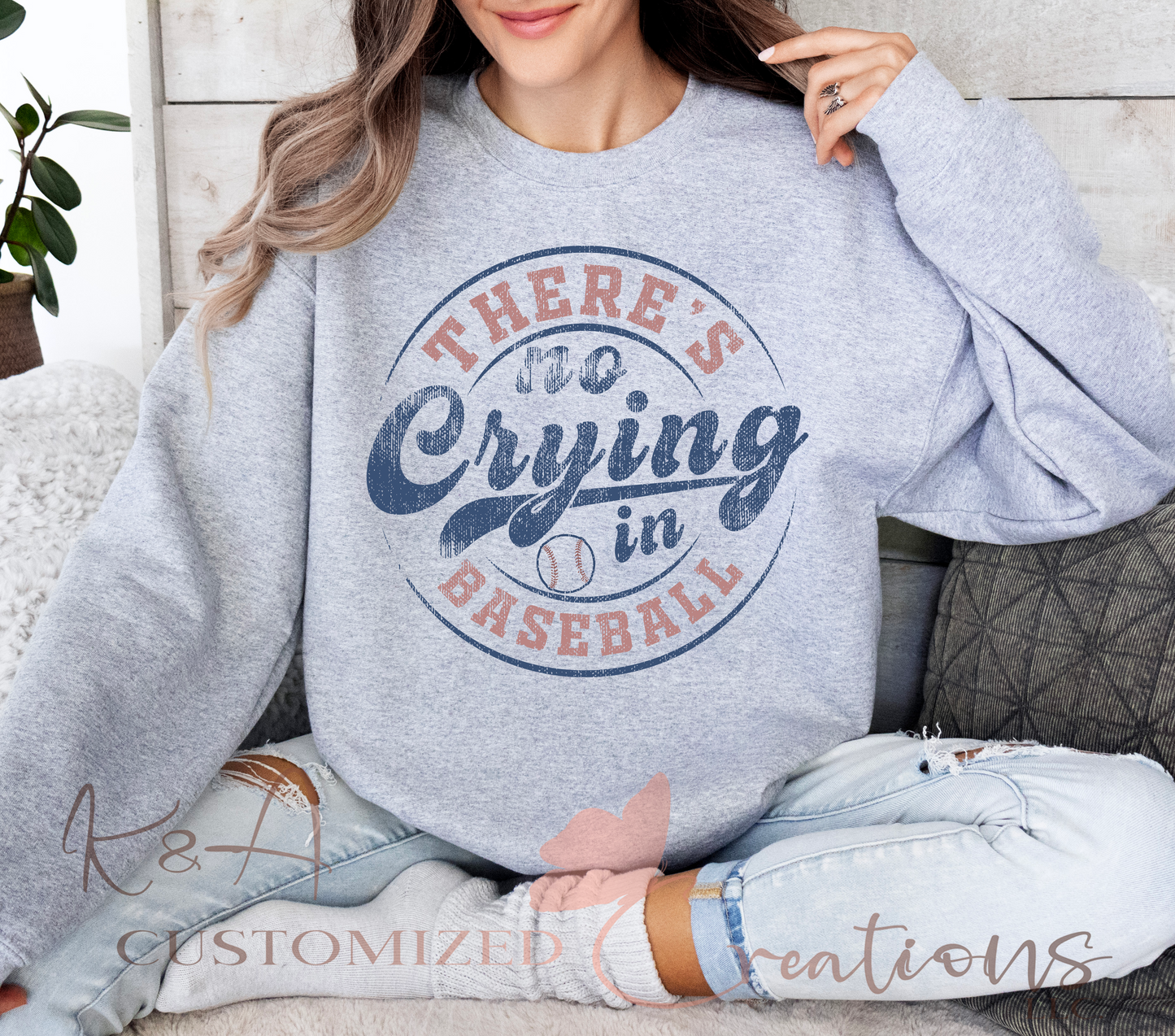 There's No Crying In Baseball Crewneck