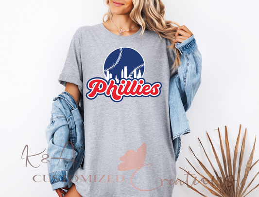 Phillies Blue Skyline Tee