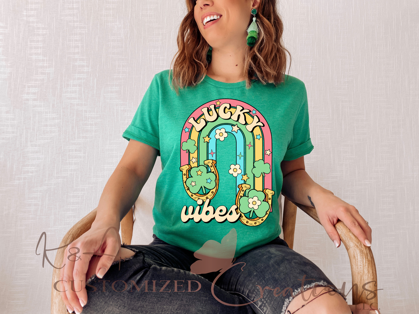 Lucky Vibes Rainbow Tee