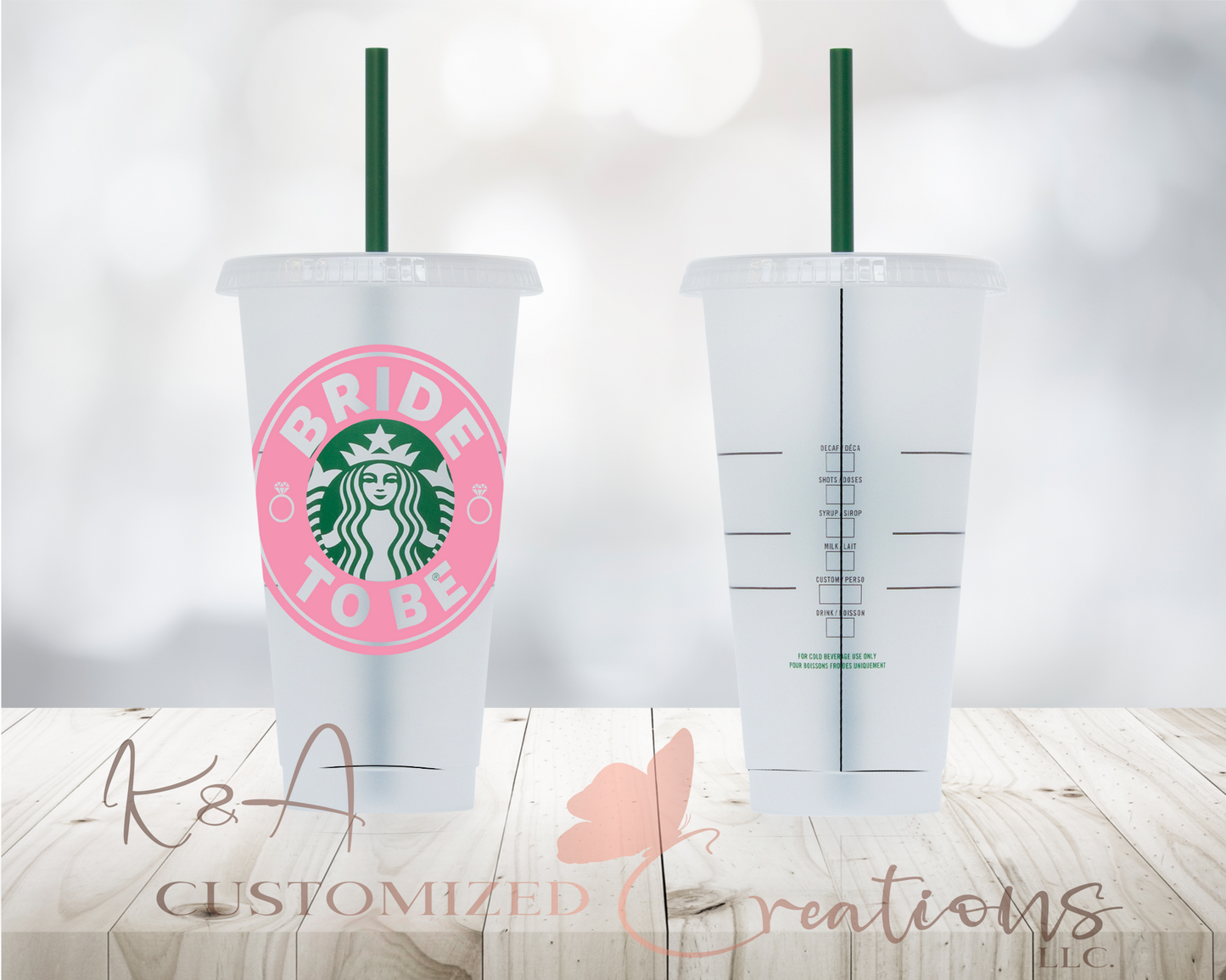 Bride To Be Starbucks 24oz Cold Cup