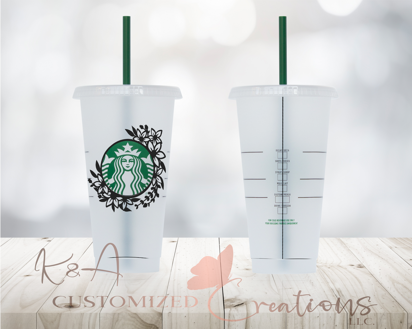 Floral Starbucks 24oz Cold Cup
