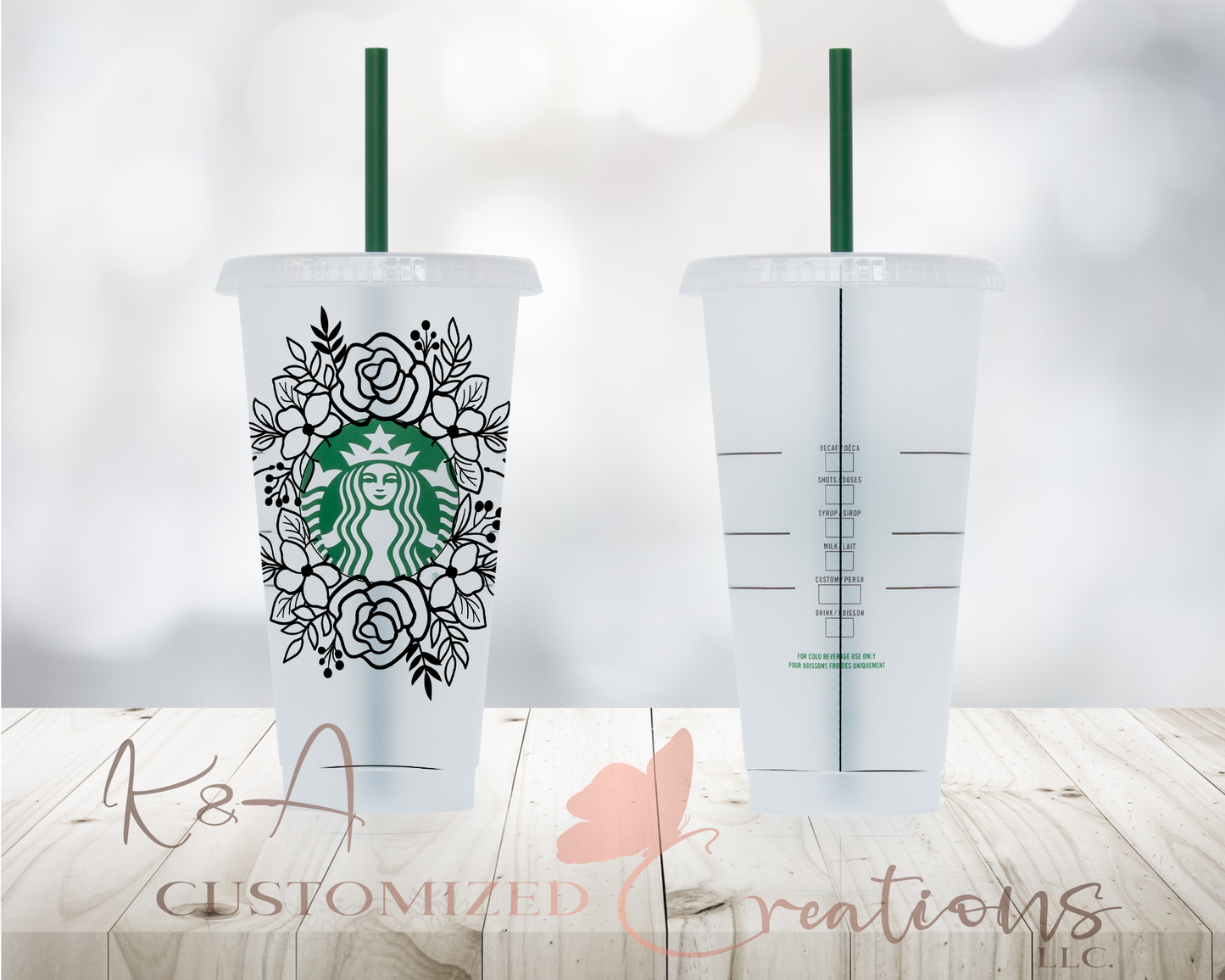 Secret Garden Starbucks 24oz Cold Cup