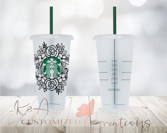 Secret Garden Starbucks 24oz Cold Cup