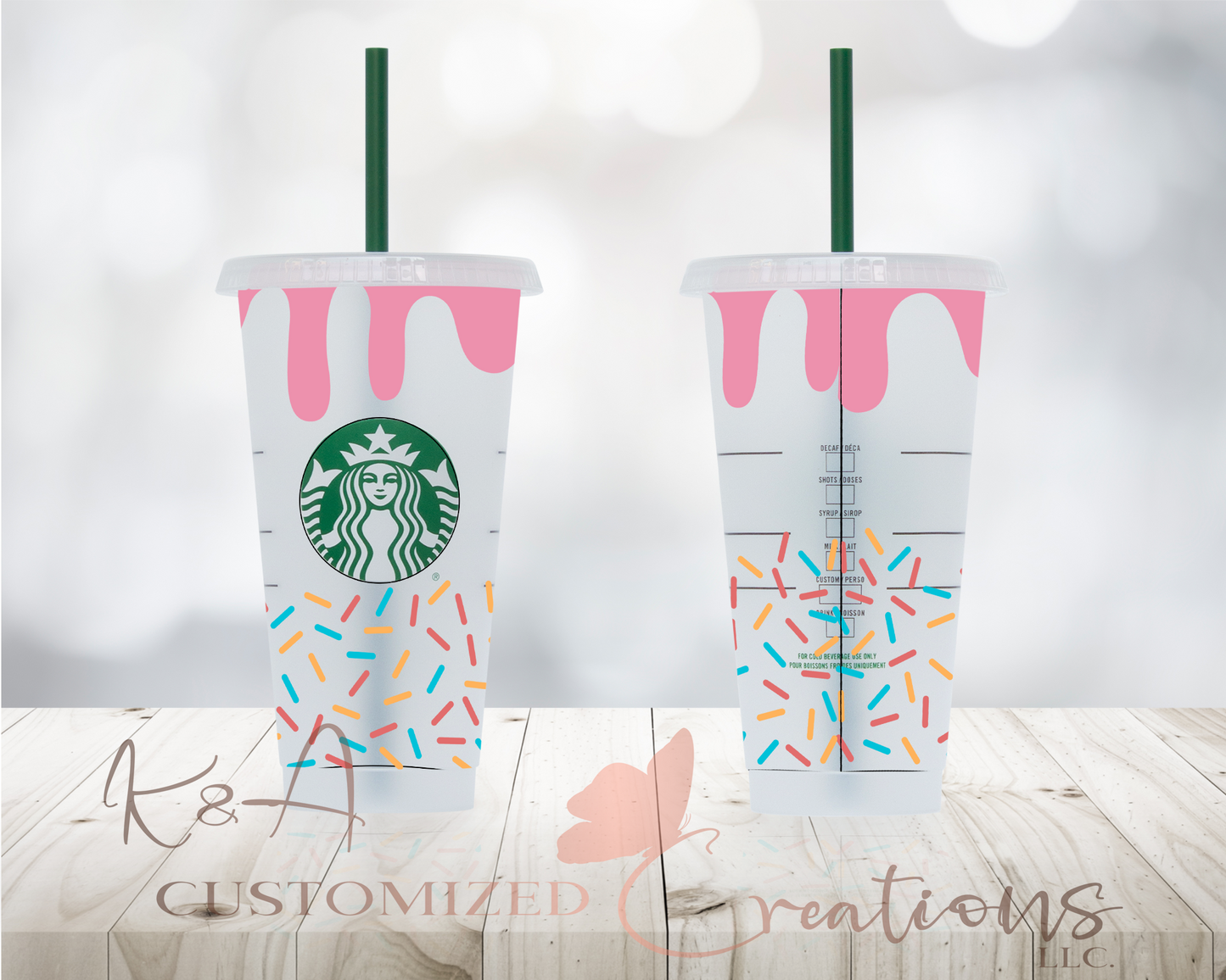 Dripping Sprinkles Starbucks 24oz Cold Cup