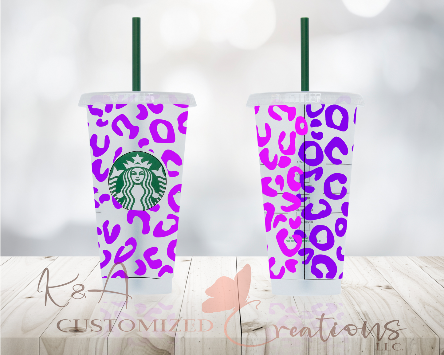 Multi Cheetah Starbucks 24oz Cold Cup