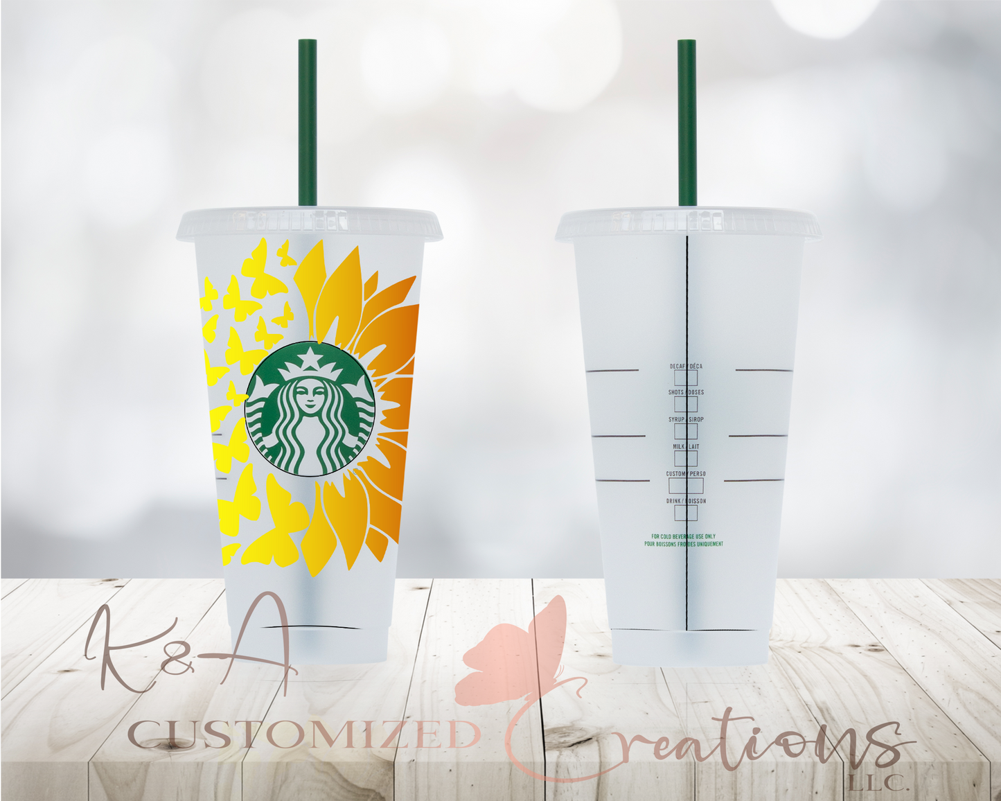 Flying Flower Starbucks 24oz Cold Cup