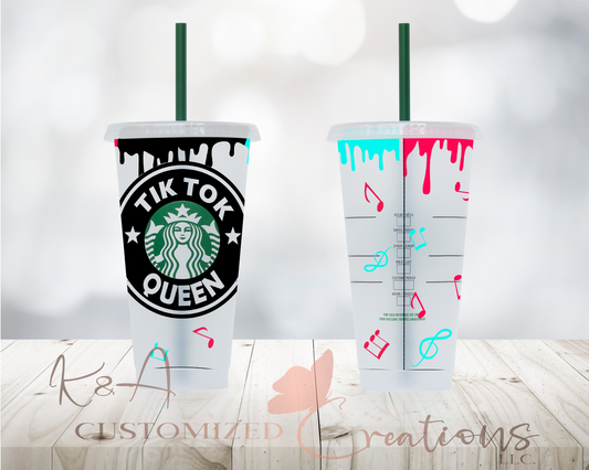 Tik Tok Queen Starbucks 24oz Cold Cup